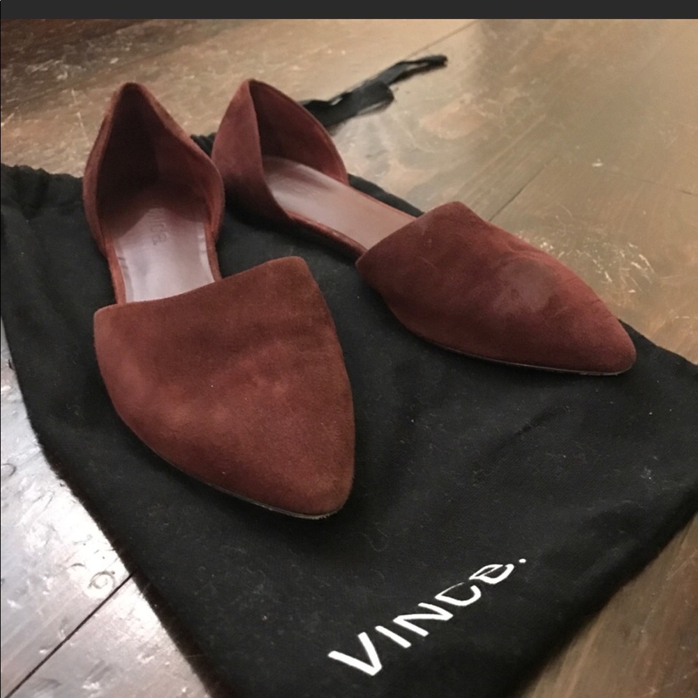 Vince D'orsay Leather Flats - Size 7